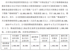 绝味再募资10亿欲建厂：大股东减持套现2700万 计