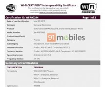三星Galaxy A10s通过WiFi认证 或近期发布