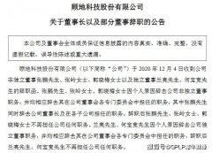 罢免6董事提议掀人事地震 顾地科技3天8高管分批