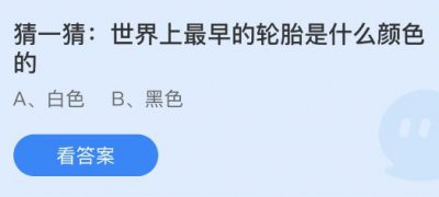 世界上最早的轮胎是什么颜色的？蚂蚁庄园今日