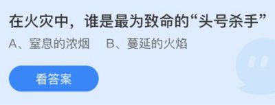 在火灾中谁是最为致命的“头号杀手”？蚂蚁庄