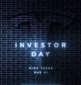 特斯拉投资者日活动将于3月2日凌晨举行
