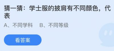 学士服的披肩有不同颜色代表什么？蚂蚁庄园6