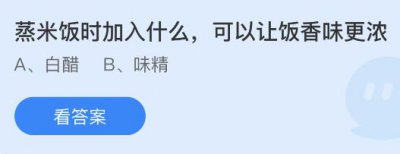 蒸米饭时加入什么可以让饭香味更浓？蚂蚁庄园