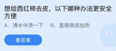 想给西红柿去皮以下哪种办法更安全方便？蚂蚁