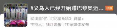 义乌人已开始赚巴黎奥运会的钱 周边产品排产至