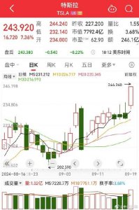 特斯拉市值一夜大增3774亿 创7月下旬以来收盘新