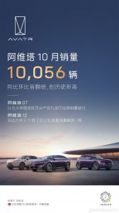 创历史新高！阿维塔月销量首次破万 同比环比皆