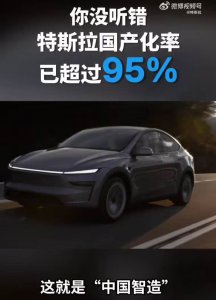 特斯拉Model 3/Y超95%零部件国产，本