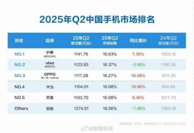 小米Q2新机激活量领跑中国