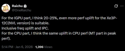 Intel核显性能反超AMD，Nova Lake桌面处
