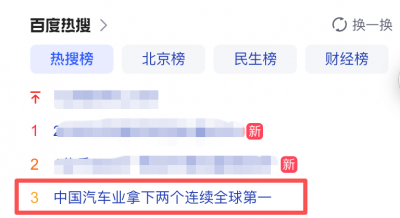 中国汽车产业拿下两个连续全球第一